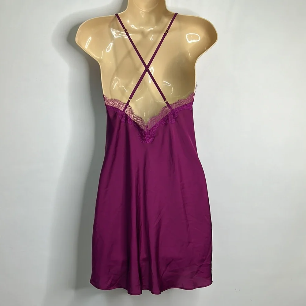Victoria’s Secret silky lace lingerie slip dress - Picture 5 of 6